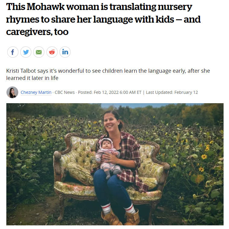 Article photo of Kristi Talbot This Mohawk woman is translating nursery rhymes to share her language with kids - and caregivers too