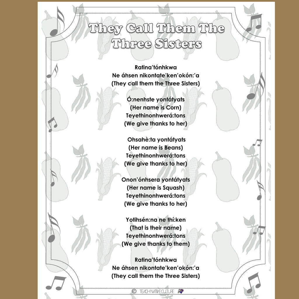 Song sheet They Call them the three sisters