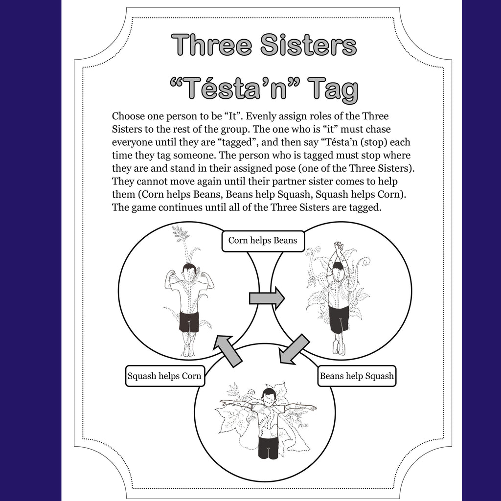 Printable Three Sisters Freeze Tag illustrations